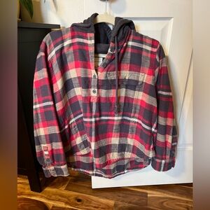 Women’s oversized medium American Eagle hooded flannel